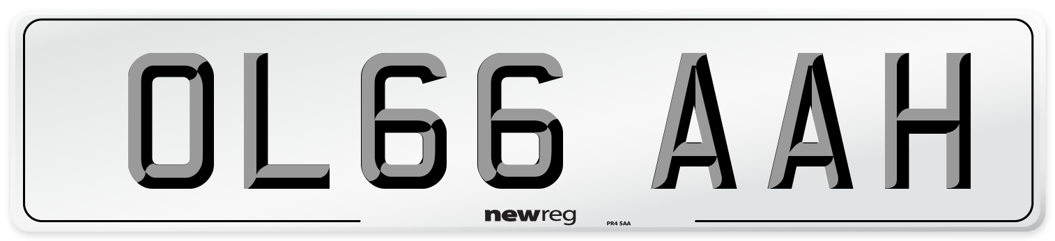 OL66 AAH Number Plate from New Reg